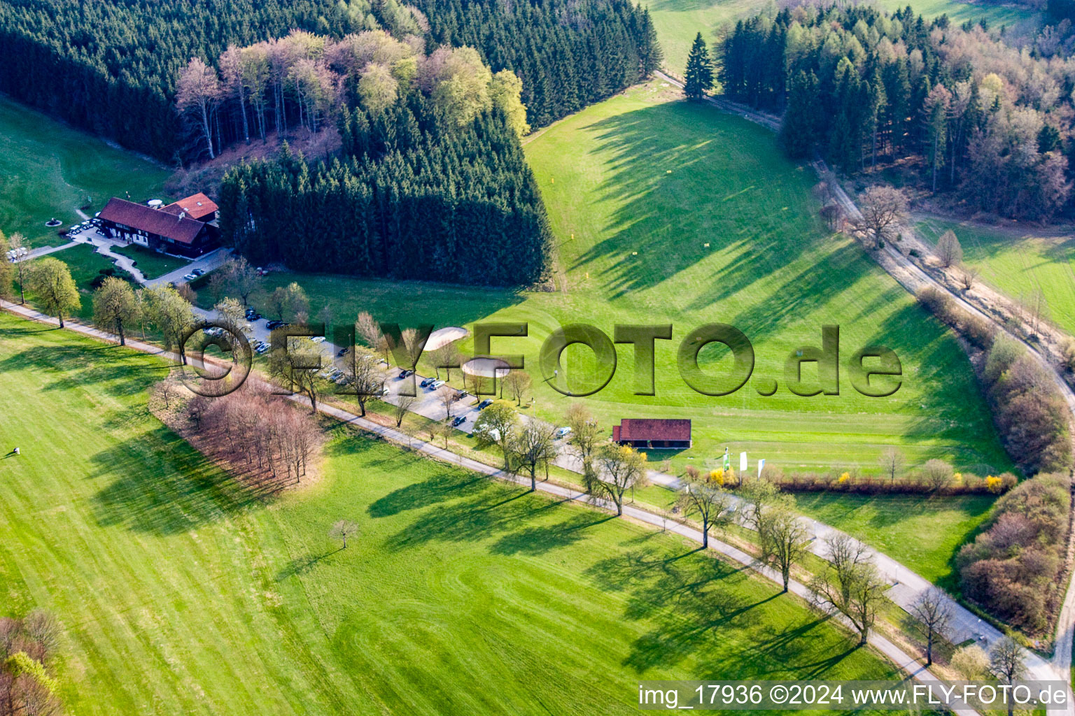 Vue aérienne de Club de golf Tutzing eV à le quartier Traubing in Tutzing dans le département Bavière, Allemagne