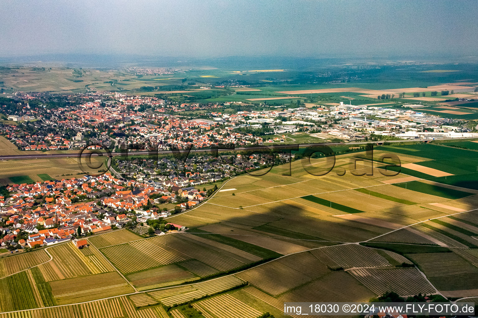 Photographie aérienne de Quartier Sausenheim in Grünstadt dans le département Rhénanie-Palatinat, Allemagne