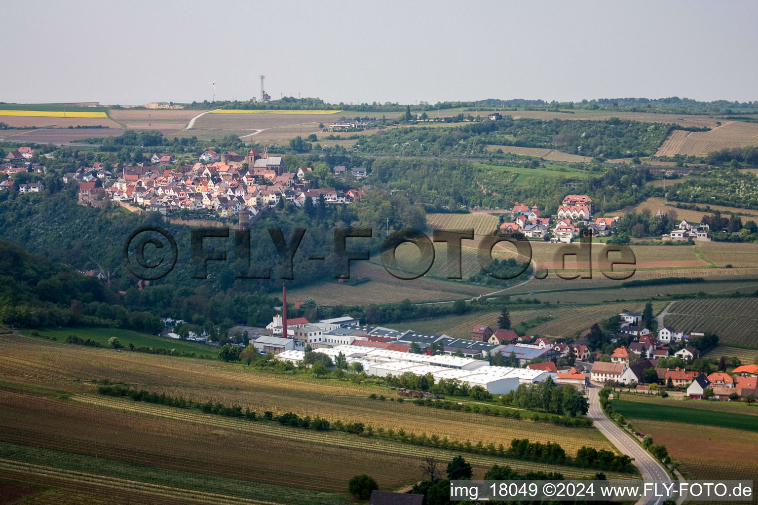 Vue oblique de Gechem GmbH à Kleinkarlbach dans le département Rhénanie-Palatinat, Allemagne