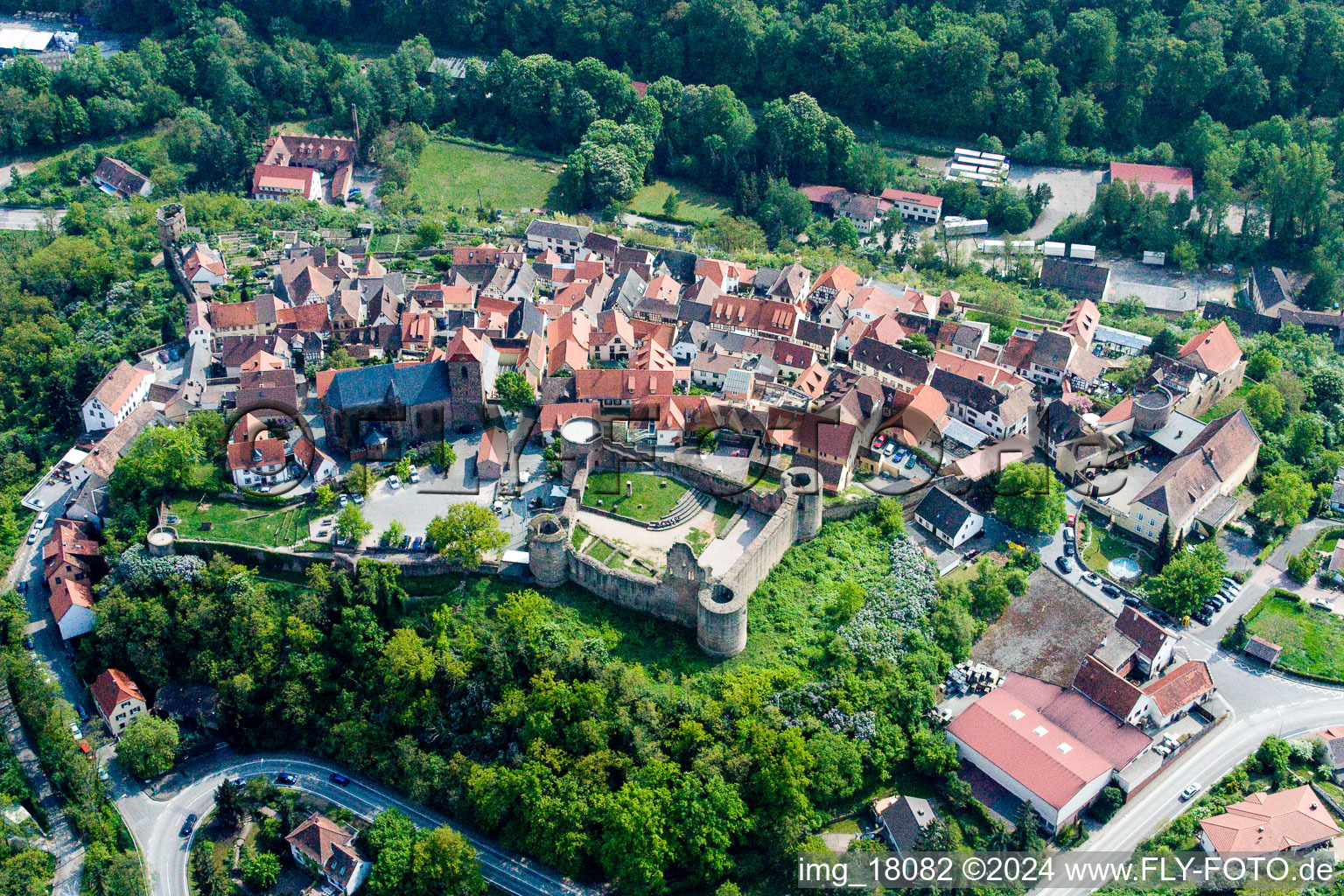 Photographie aérienne de Neuleiningen dans le département Rhénanie-Palatinat, Allemagne