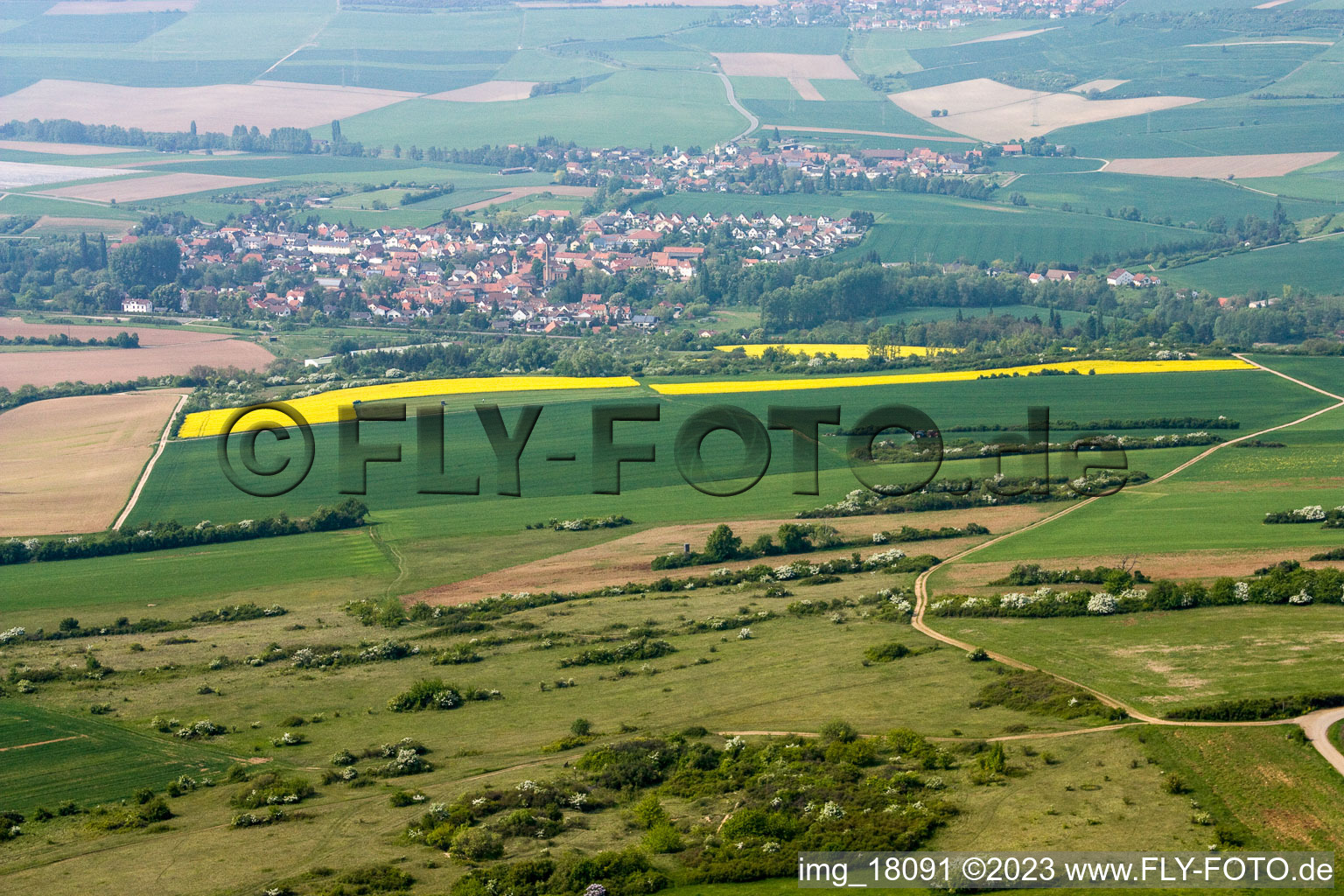Vue aérienne de Ebertsheim dans le département Rhénanie-Palatinat, Allemagne