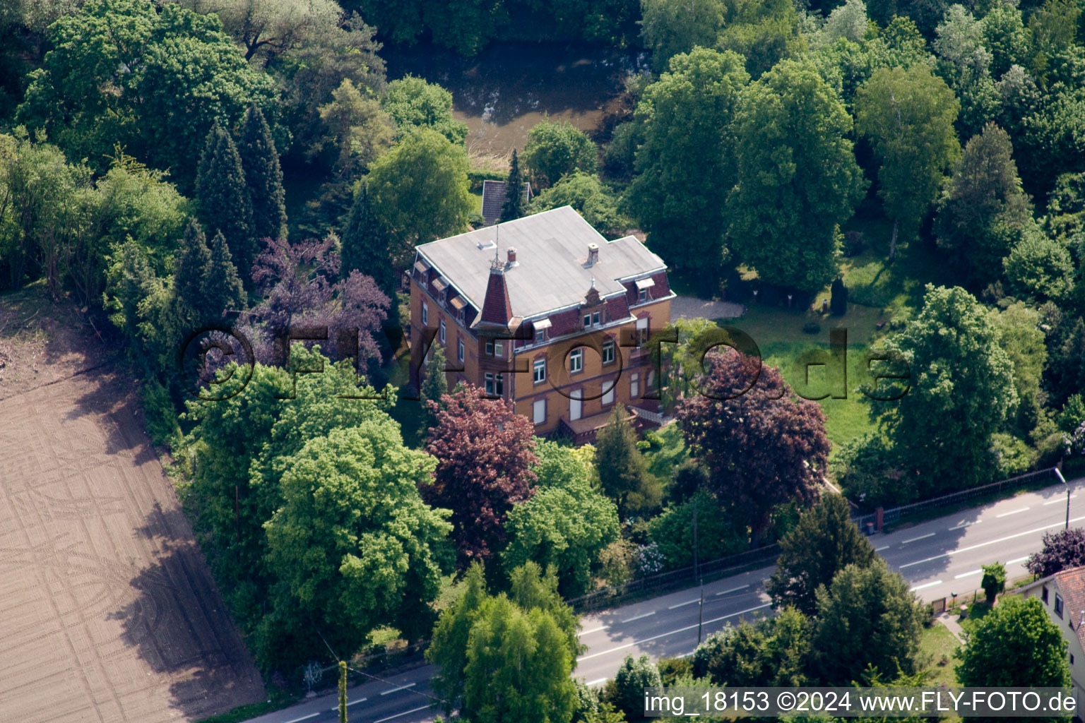 Vue aérienne de Lauterbourg dans le département Bas Rhin, France