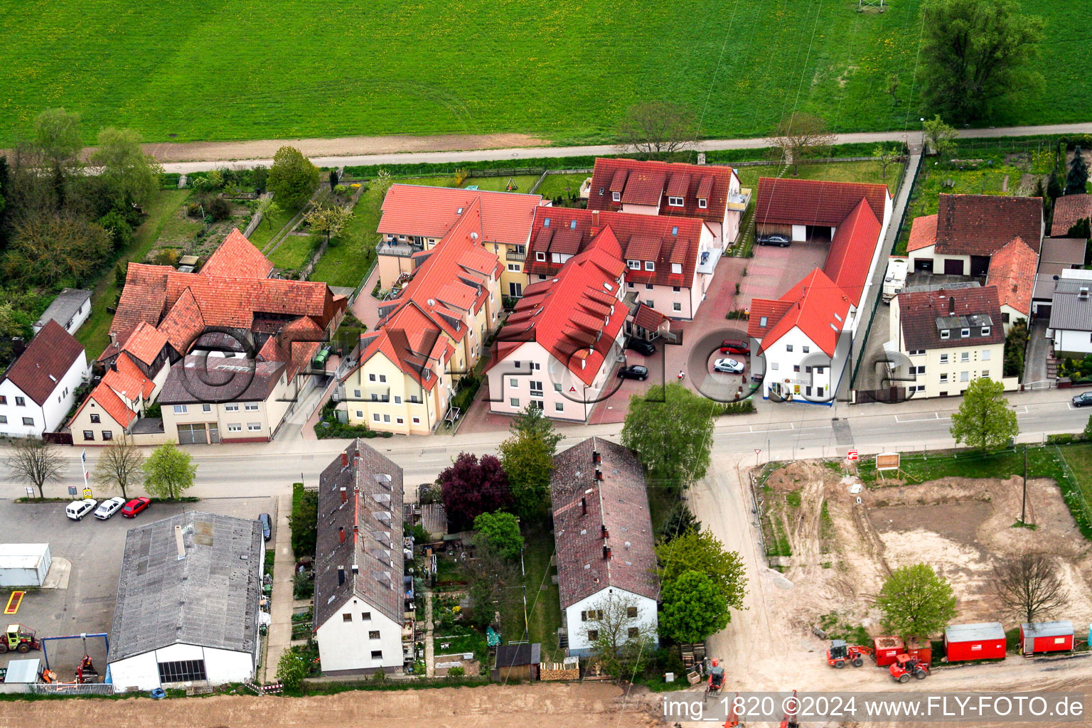 Vue aérienne de Office de l'emploi de la Saarstrasse à Kandel dans le département Rhénanie-Palatinat, Allemagne