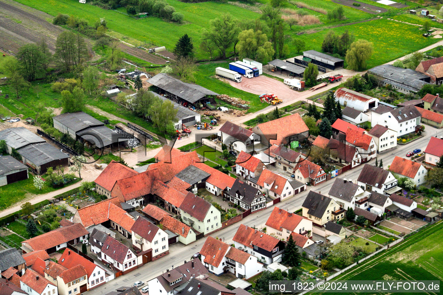 Sarrestr à Kandel dans le département Rhénanie-Palatinat, Allemagne vue du ciel