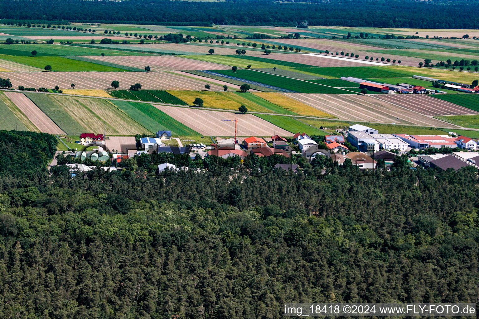 Hatzenbühl dans le département Rhénanie-Palatinat, Allemagne depuis l'avion