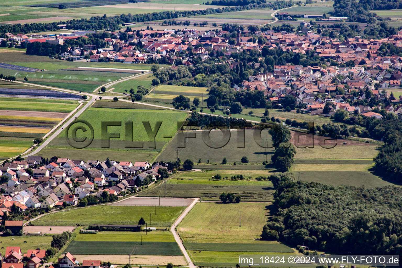 Image drone de Hatzenbühl dans le département Rhénanie-Palatinat, Allemagne