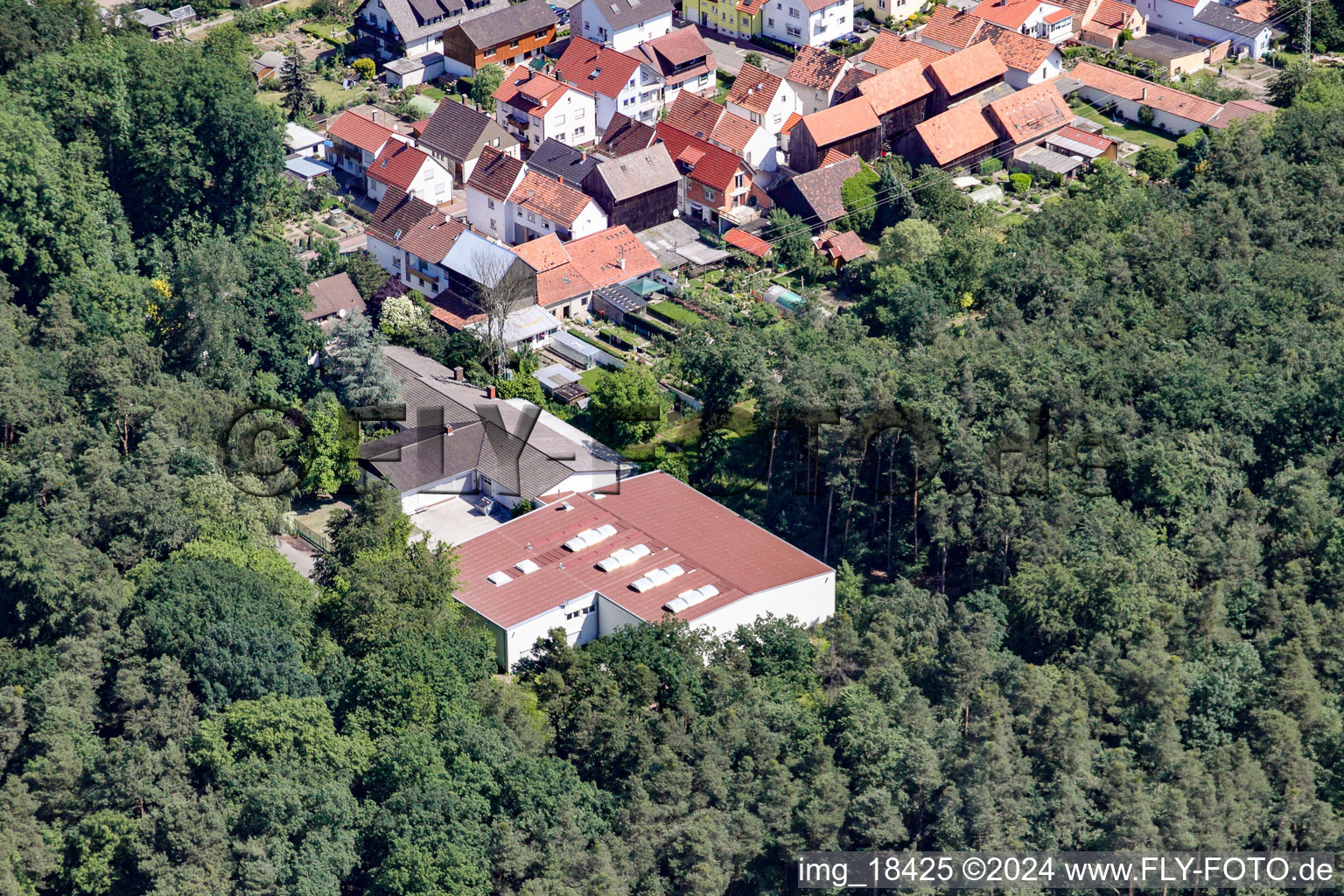 Hatzenbühl dans le département Rhénanie-Palatinat, Allemagne du point de vue du drone