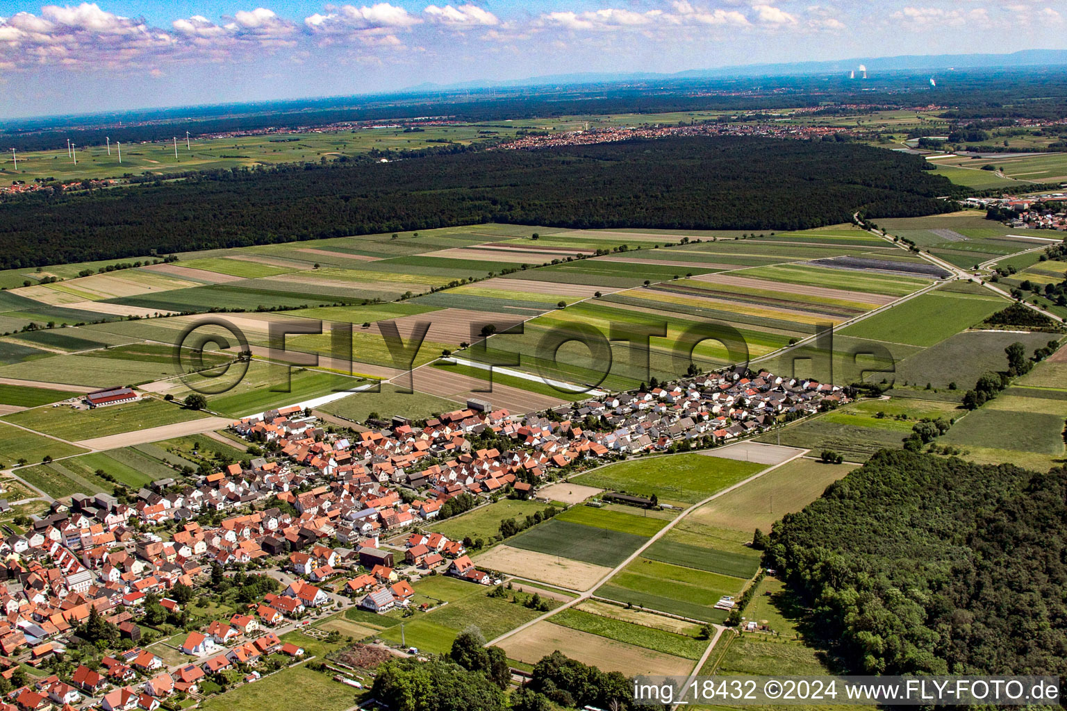 Hatzenbühl dans le département Rhénanie-Palatinat, Allemagne hors des airs