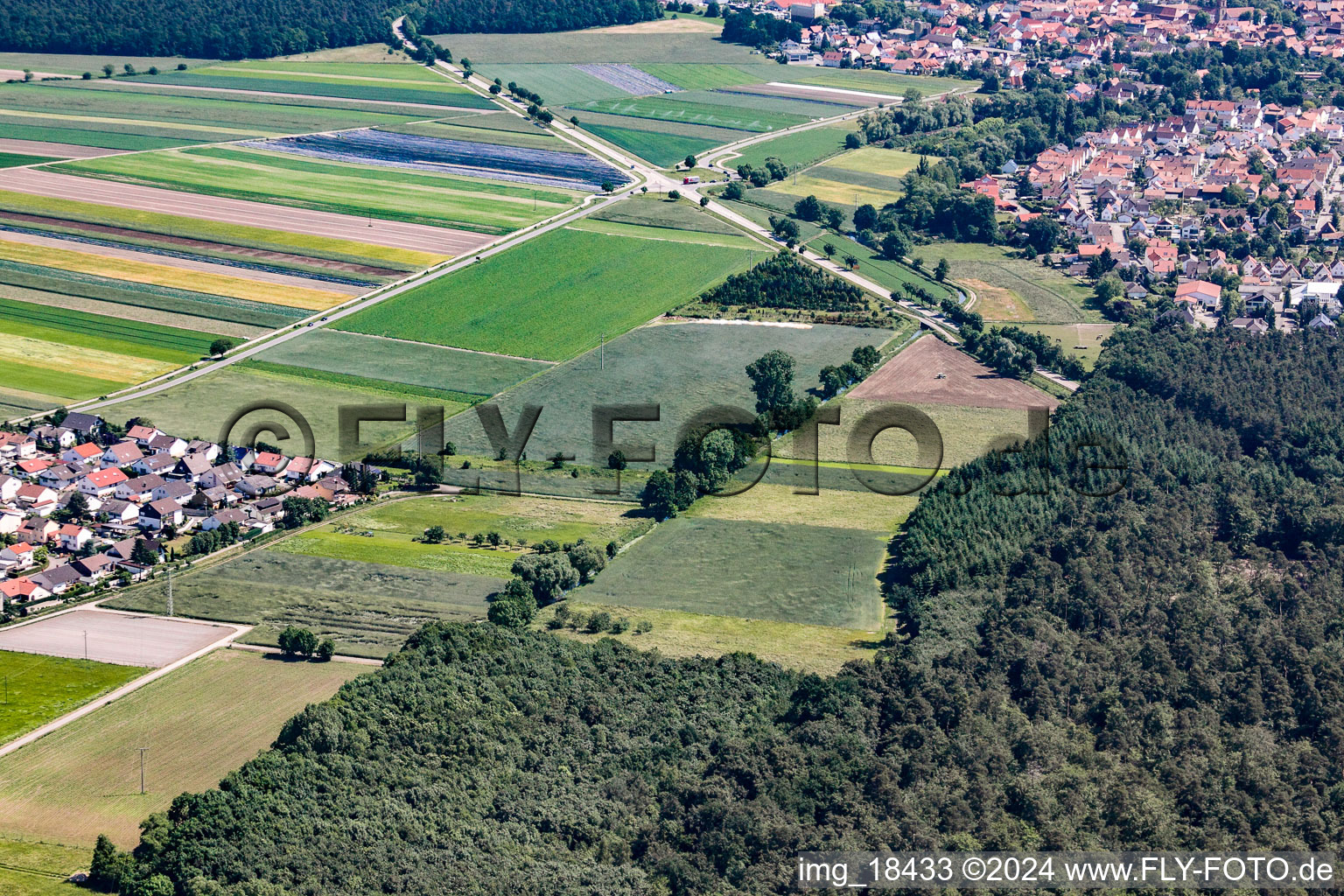 Hatzenbühl dans le département Rhénanie-Palatinat, Allemagne vue d'en haut