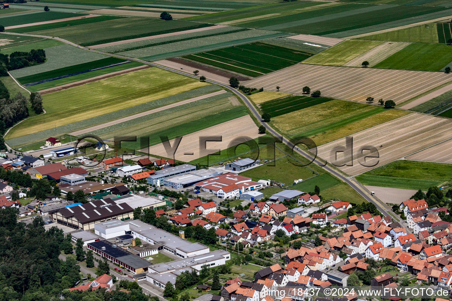 Enregistrement par drone de Hatzenbühl dans le département Rhénanie-Palatinat, Allemagne