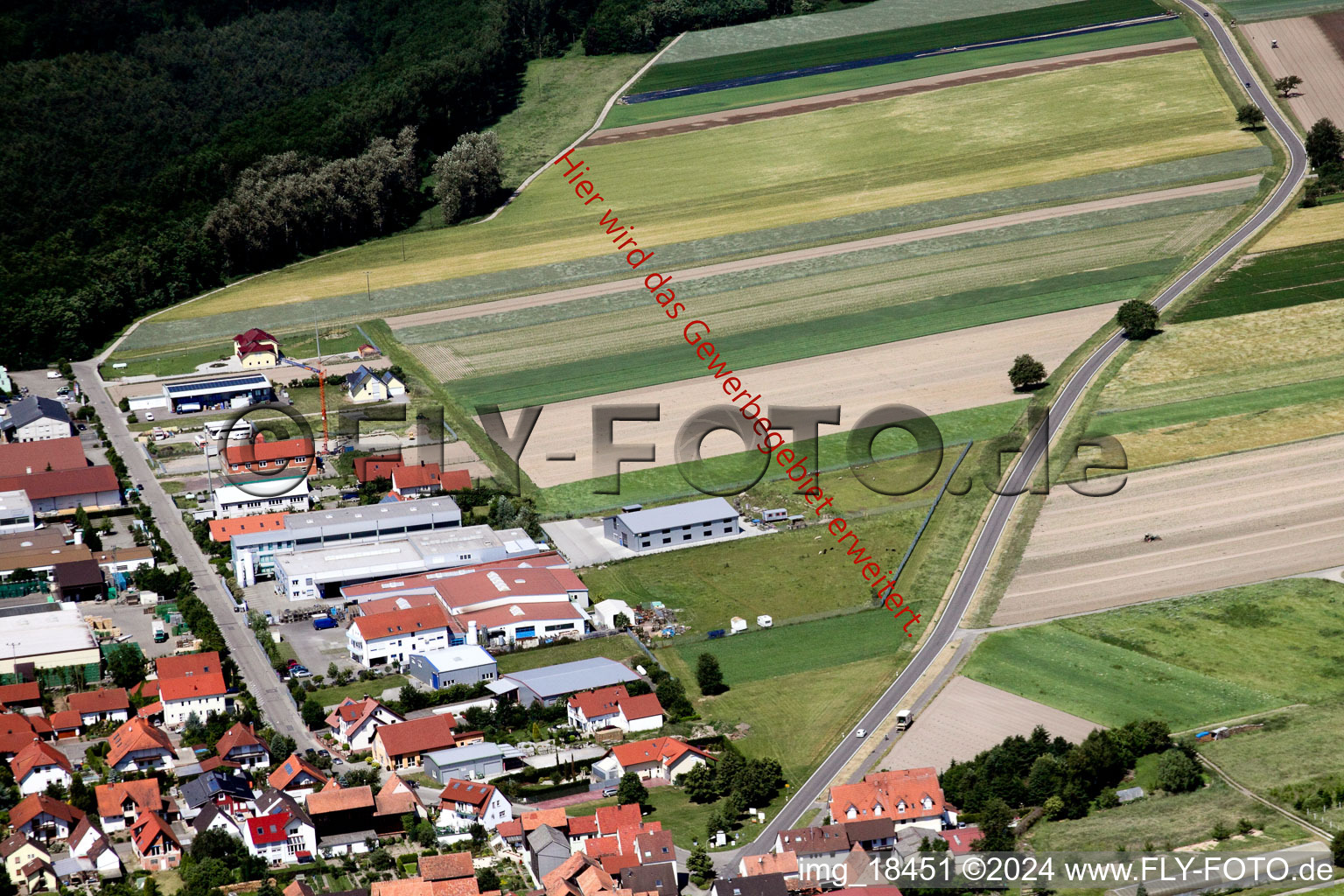 Enregistrement par drone de Hatzenbühl dans le département Rhénanie-Palatinat, Allemagne