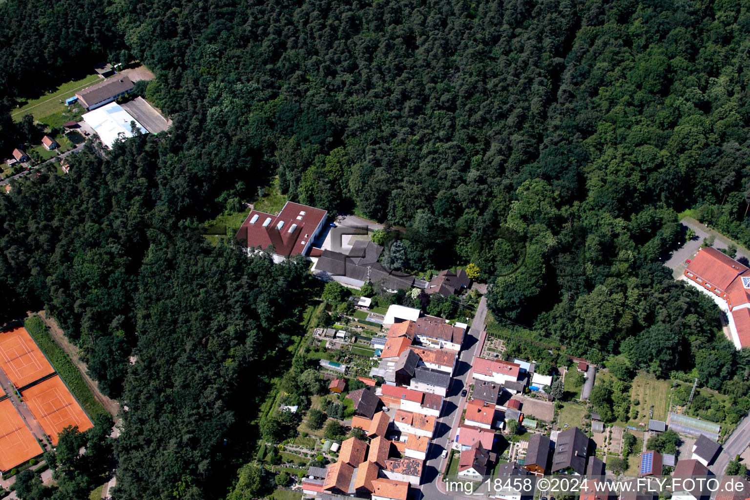 Photographie aérienne de Hatzenbühl dans le département Rhénanie-Palatinat, Allemagne