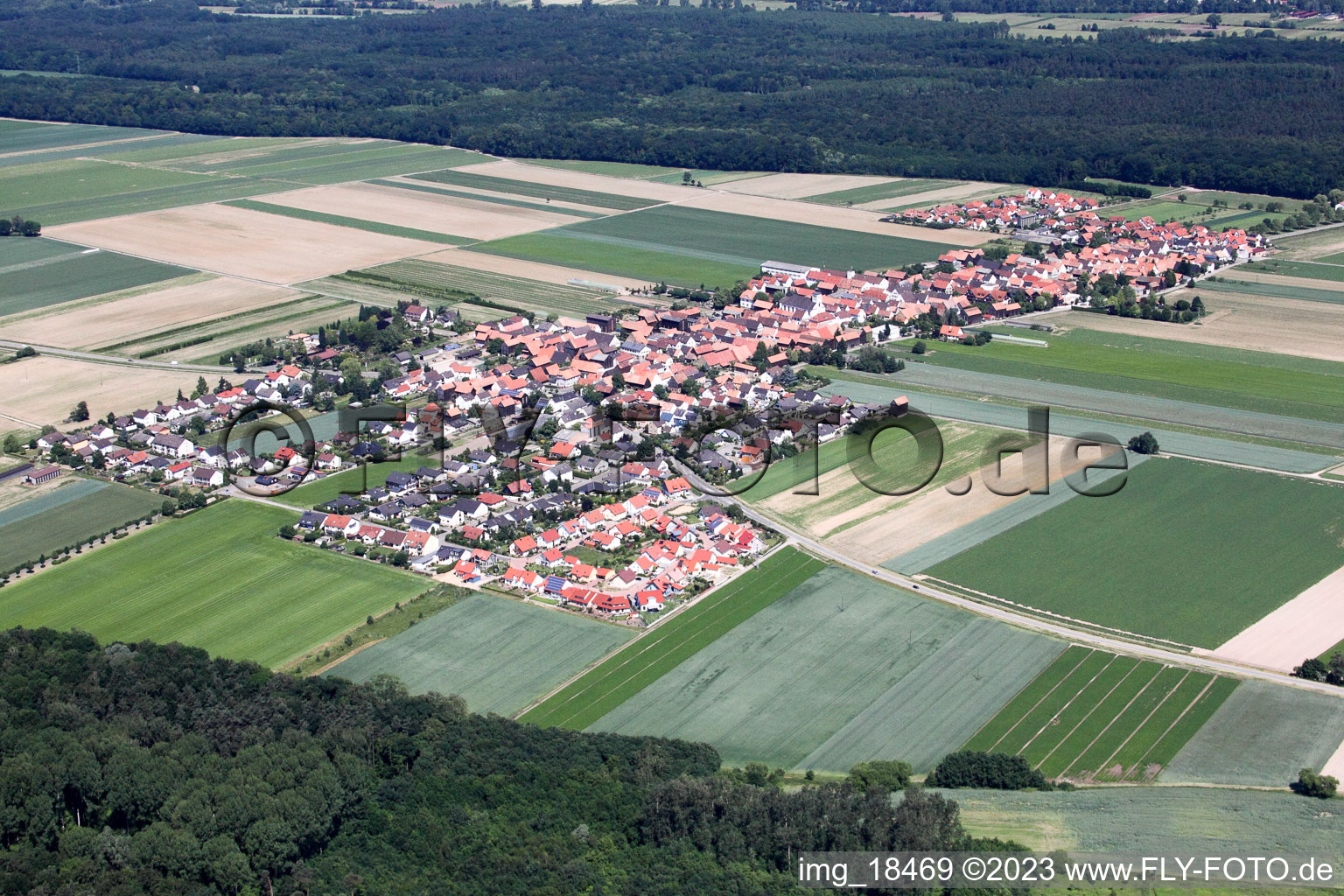 Quartier Hayna in Herxheim bei Landau/Pfalz dans le département Rhénanie-Palatinat, Allemagne vu d'un drone