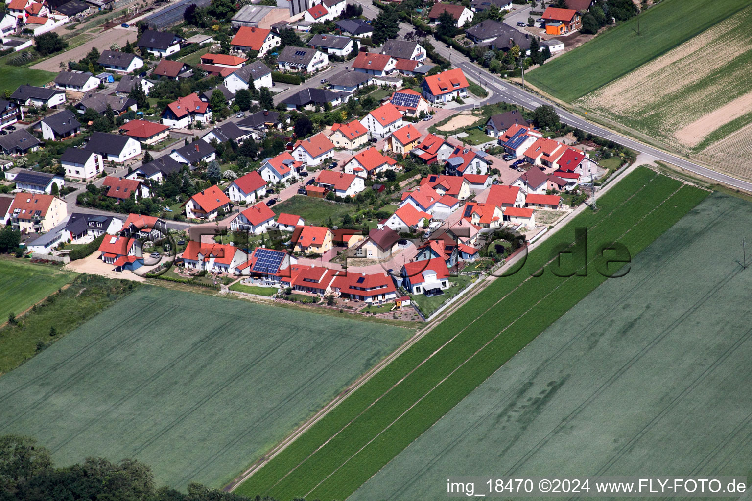 Vue oblique de Quartier Hayna in Herxheim bei Landau dans le département Rhénanie-Palatinat, Allemagne