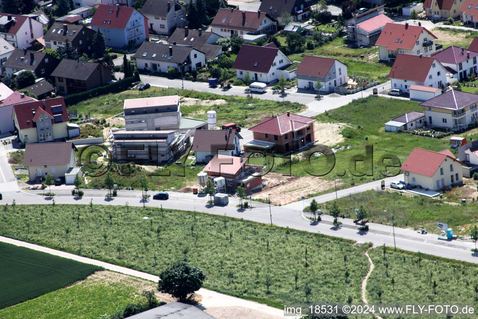 Photographie aérienne de Sur le chemin élevé à Kandel dans le département Rhénanie-Palatinat, Allemagne