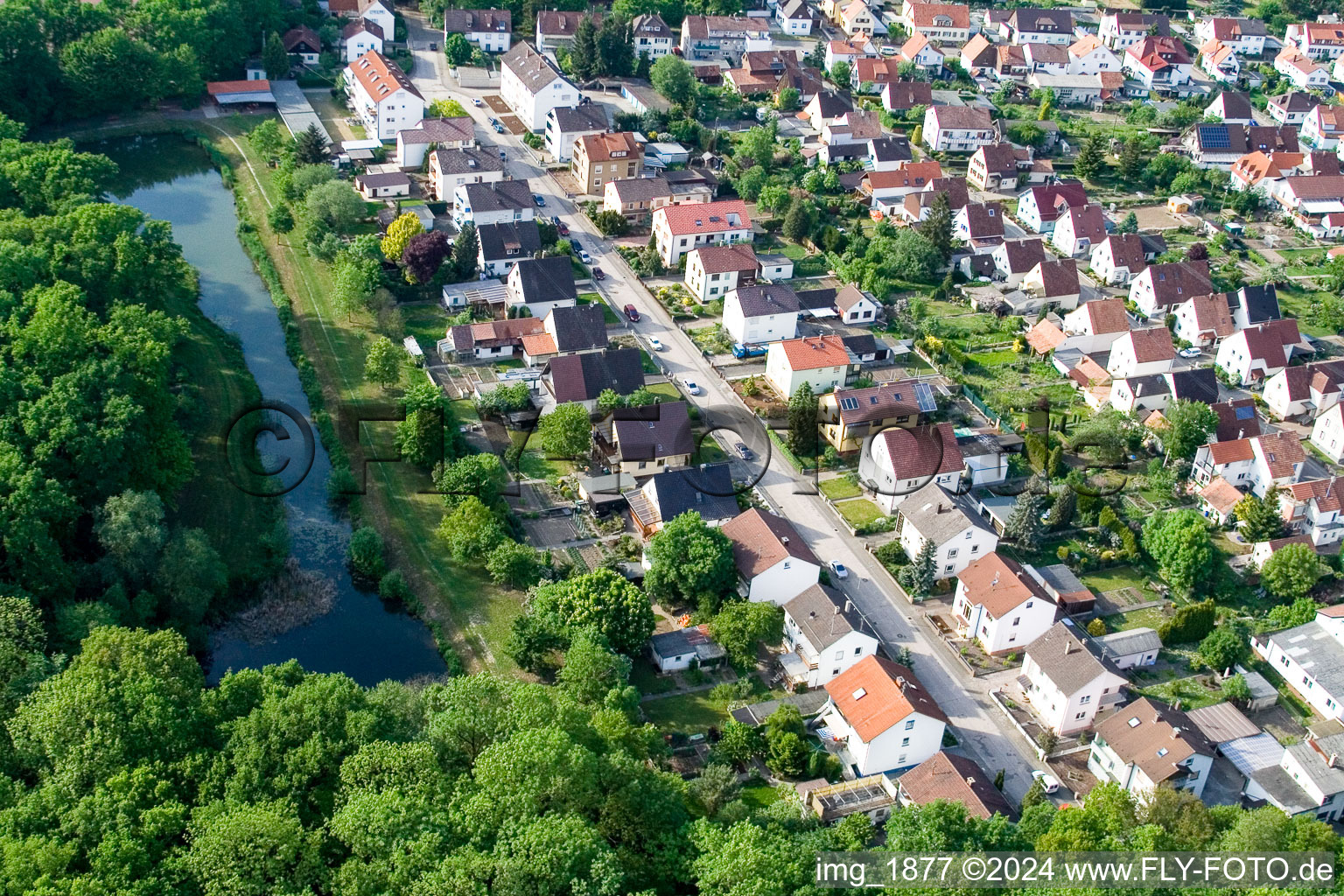 Elsässerstr à Kandel dans le département Rhénanie-Palatinat, Allemagne hors des airs