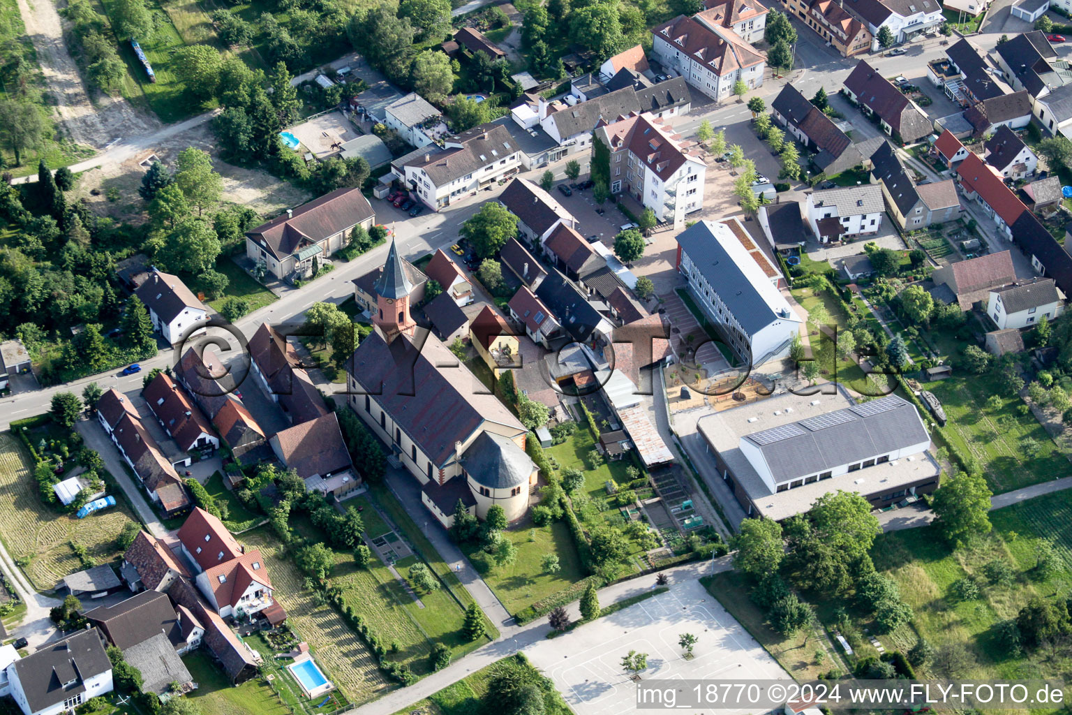 Vue oblique de Steinmauern dans le département Bade-Wurtemberg, Allemagne