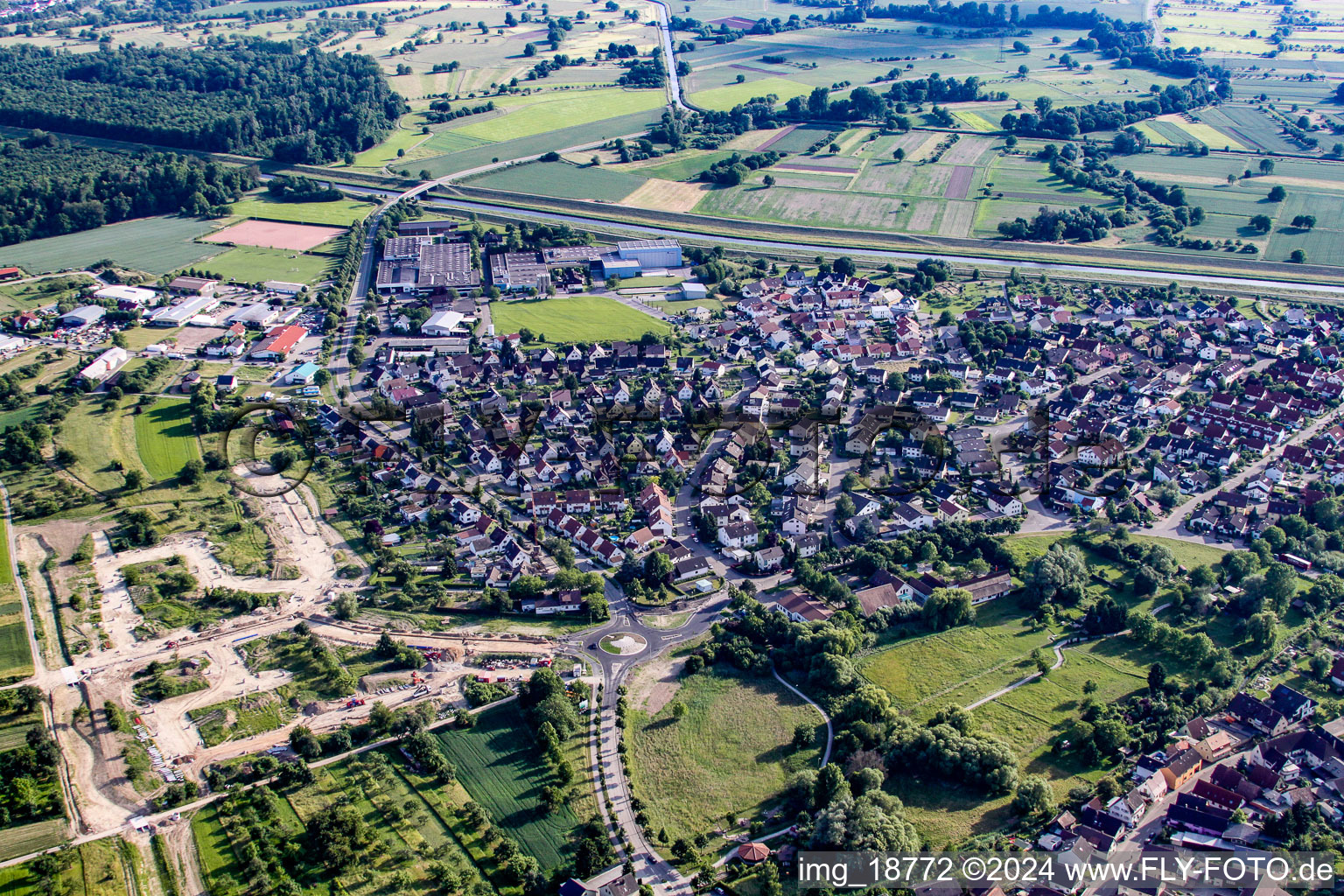 Steinmauern dans le département Bade-Wurtemberg, Allemagne hors des airs