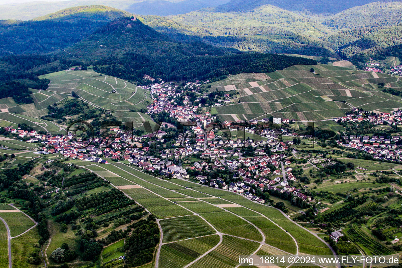 Vue aérienne de Quartier Gallenbach in Baden-Baden dans le département Bade-Wurtemberg, Allemagne