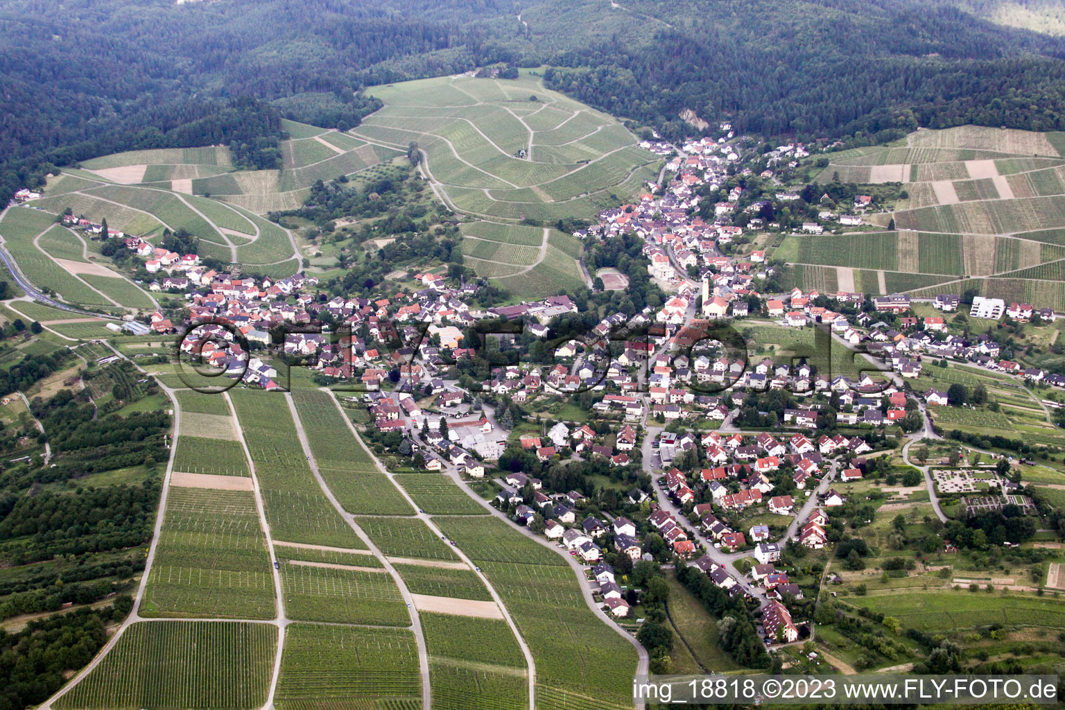 Vue aérienne de Quartier Gallenbach in Baden-Baden dans le département Bade-Wurtemberg, Allemagne