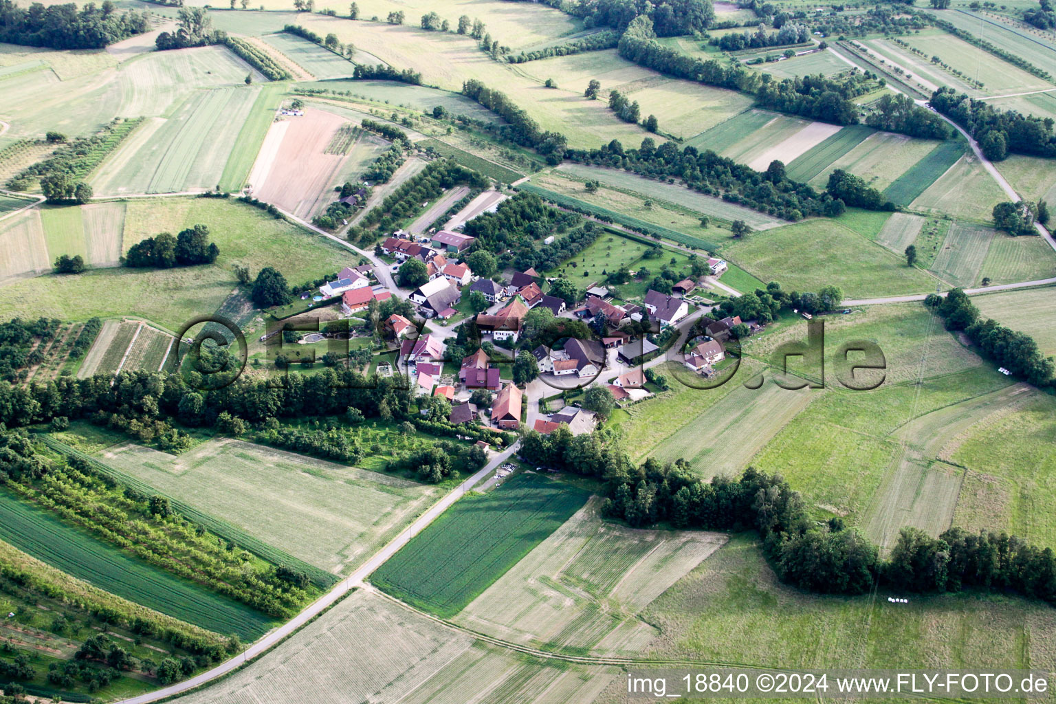 Vue aérienne de Quartier Walzfeld in Ottersweier dans le département Bade-Wurtemberg, Allemagne