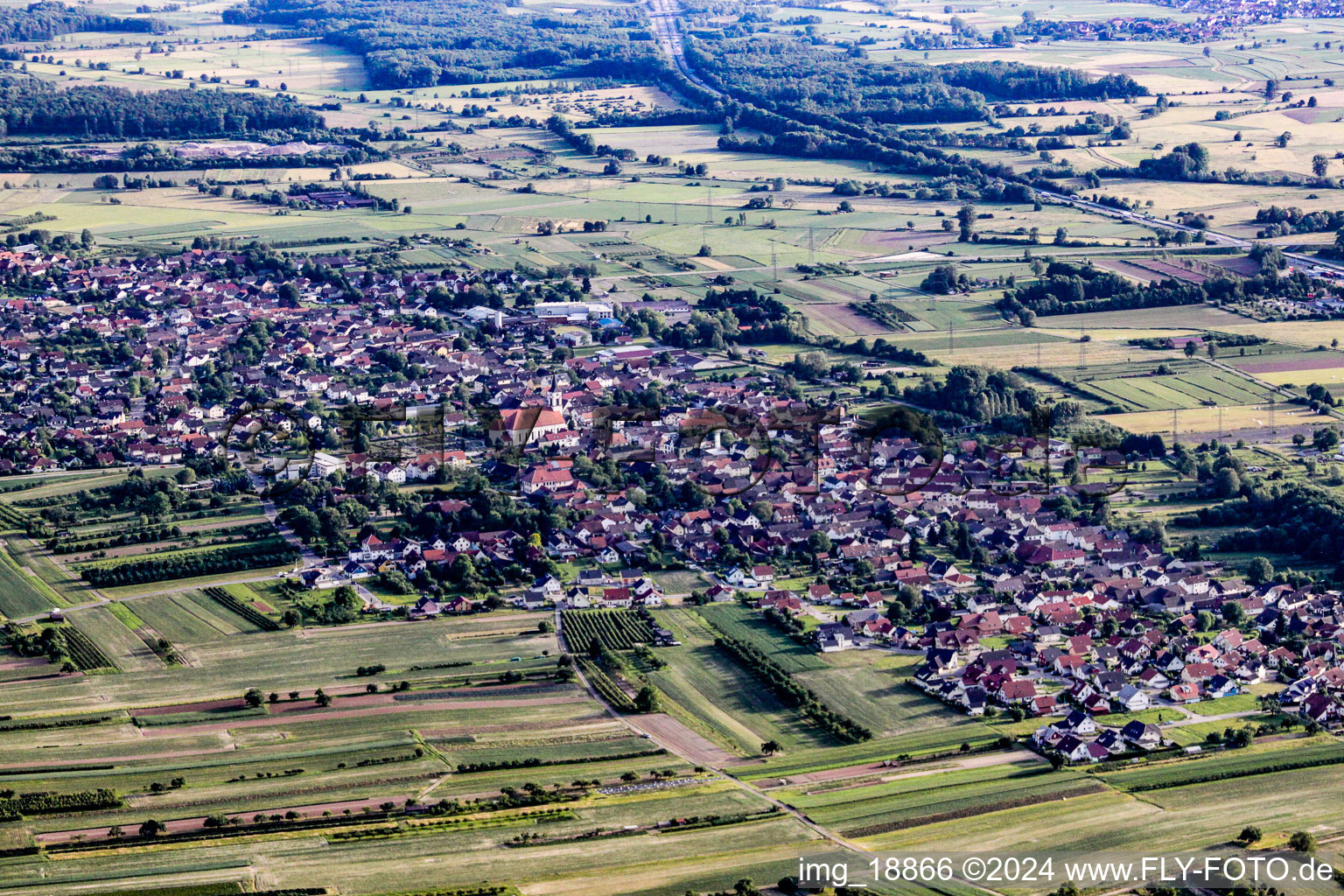 Vue oblique de Quartier Urloffen in Appenweier dans le département Bade-Wurtemberg, Allemagne