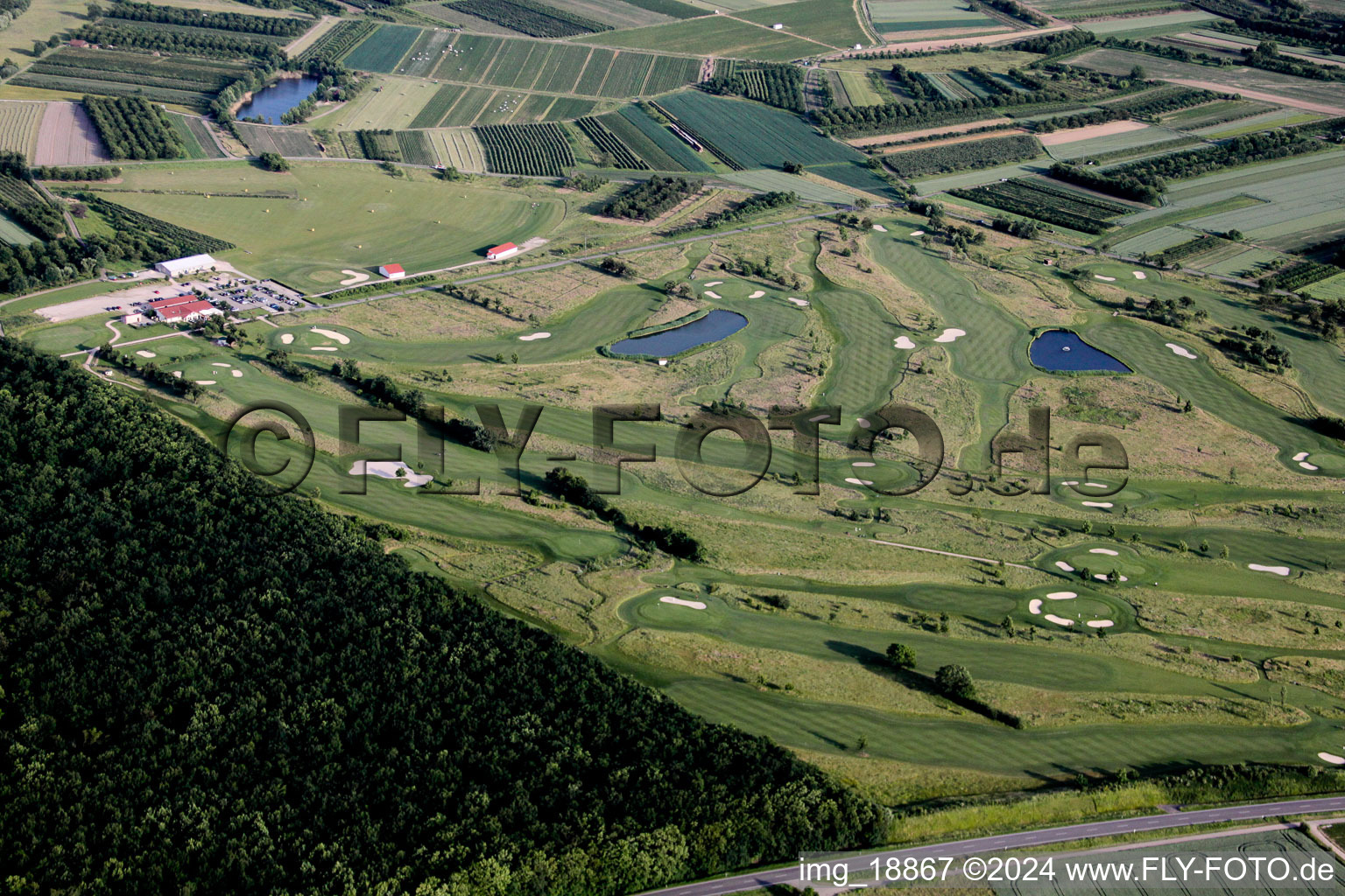 Photographie aérienne de Superficie du golf Urloffen dans le quartier de Zimmern à le quartier Urloffen in Appenweier dans le département Bade-Wurtemberg, Allemagne