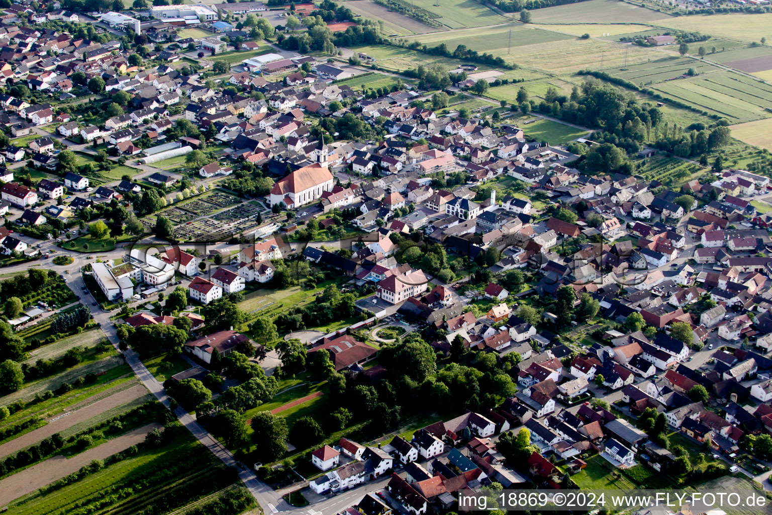 Quartier Urloffen in Appenweier dans le département Bade-Wurtemberg, Allemagne d'en haut