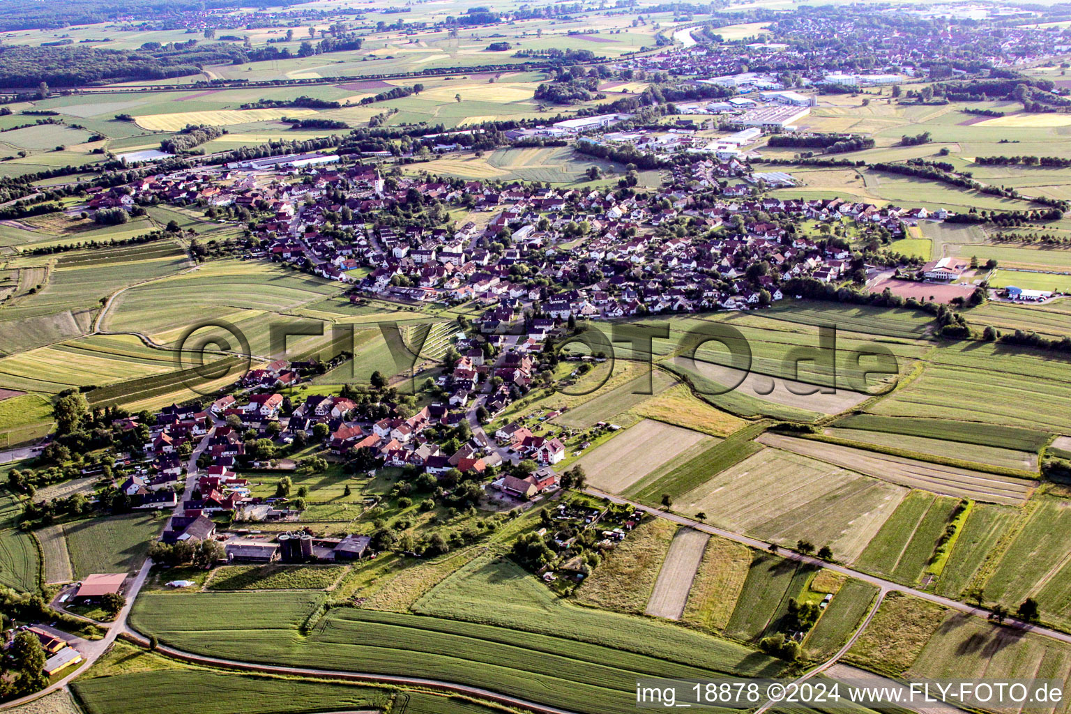 Vue aérienne de Dans le quartier Sand à Willstätt à Sand dans le département Bade-Wurtemberg, Allemagne