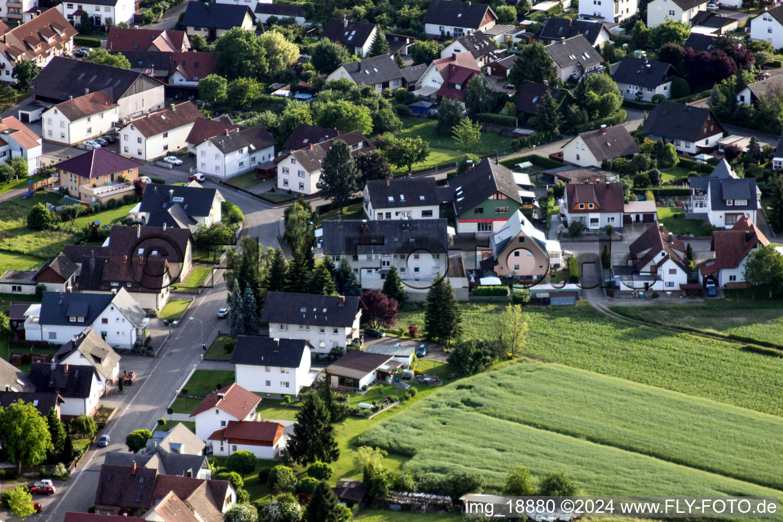 Quartier Sand in Willstätt dans le département Bade-Wurtemberg, Allemagne hors des airs