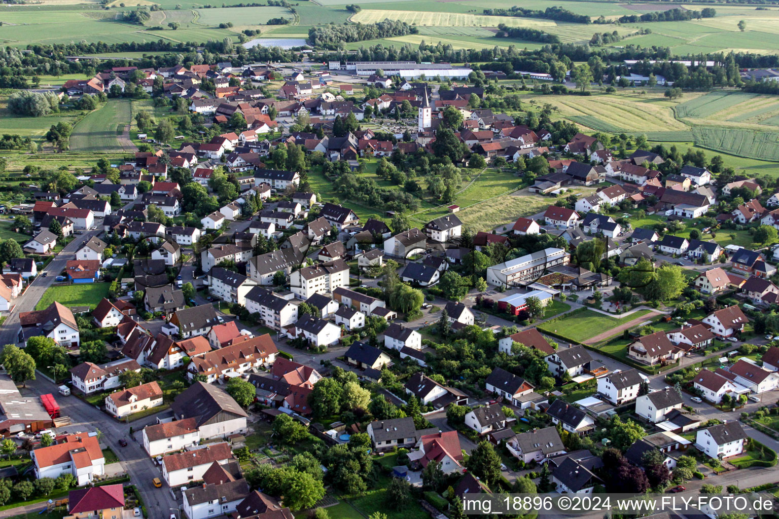 Photographie aérienne de Vue sur le village à le quartier Sand in Willstätt dans le département Bade-Wurtemberg, Allemagne