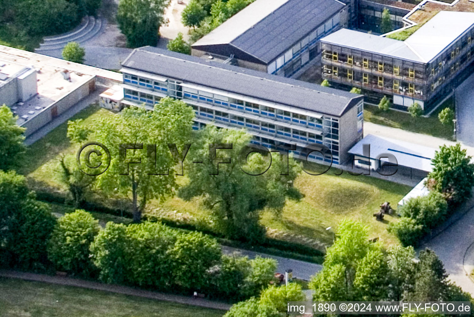 Vue aérienne de Jardin scolaire prévu à Kandel dans le département Rhénanie-Palatinat, Allemagne