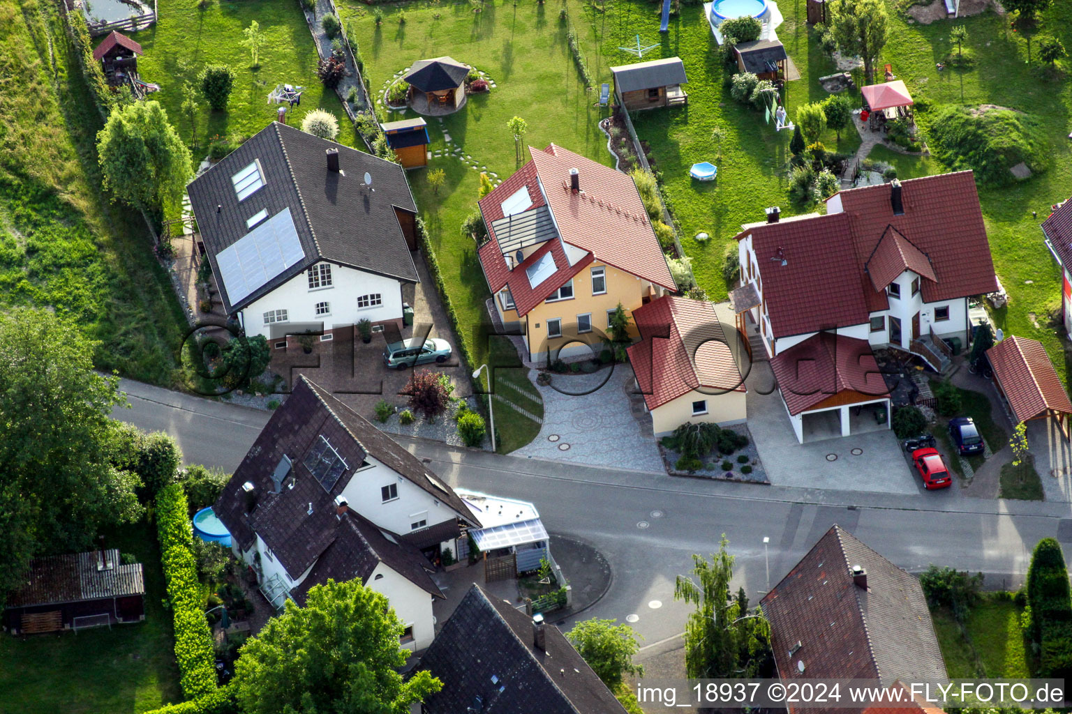 Sand dans le département Bade-Wurtemberg, Allemagne depuis l'avion