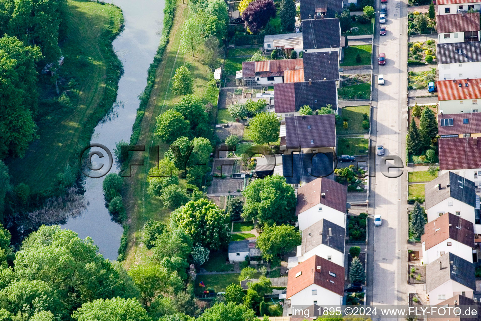 Elsässerstr à Kandel dans le département Rhénanie-Palatinat, Allemagne vue d'en haut