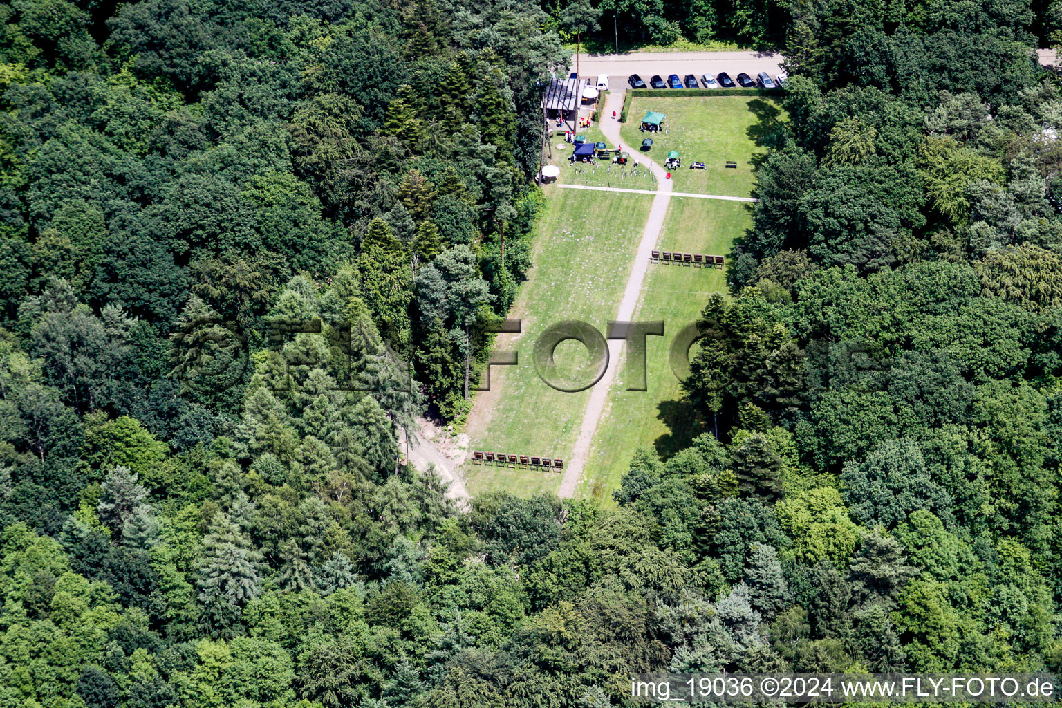 Vue aérienne de Archers à Kandel dans le département Rhénanie-Palatinat, Allemagne