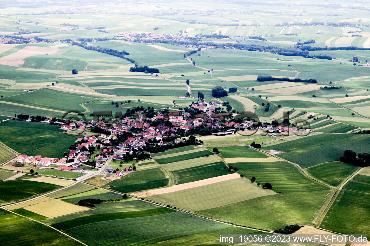 Wintzenbach dans le département Bas Rhin, France hors des airs