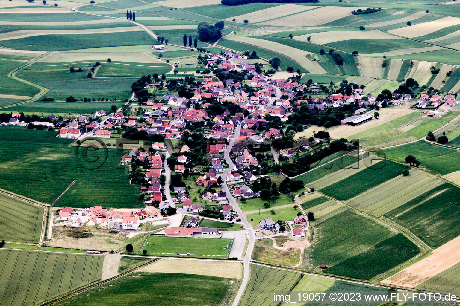 Wintzenbach dans le département Bas Rhin, France vue d'en haut