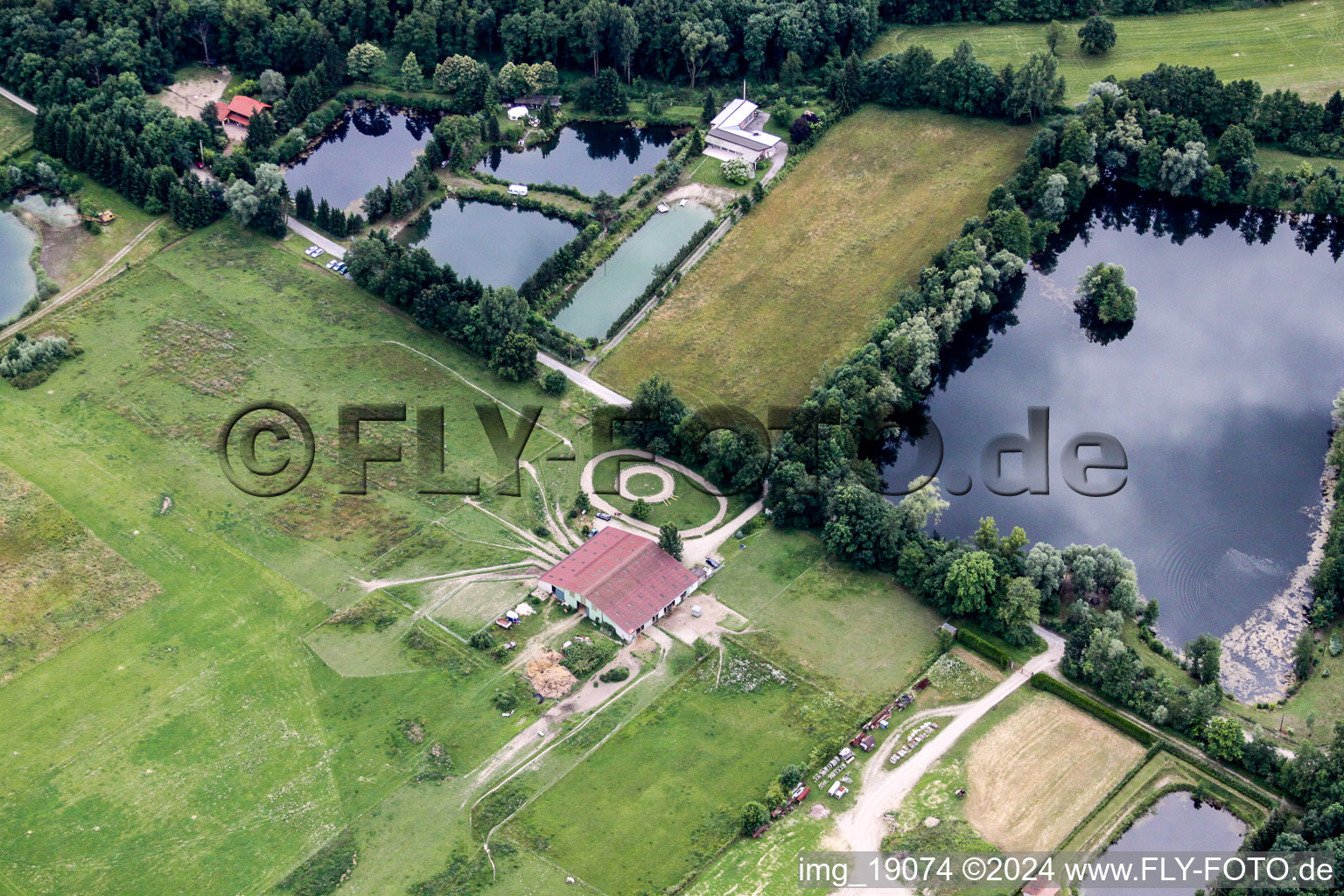 Vue aérienne de Forstfeld dans le département Bas Rhin, France