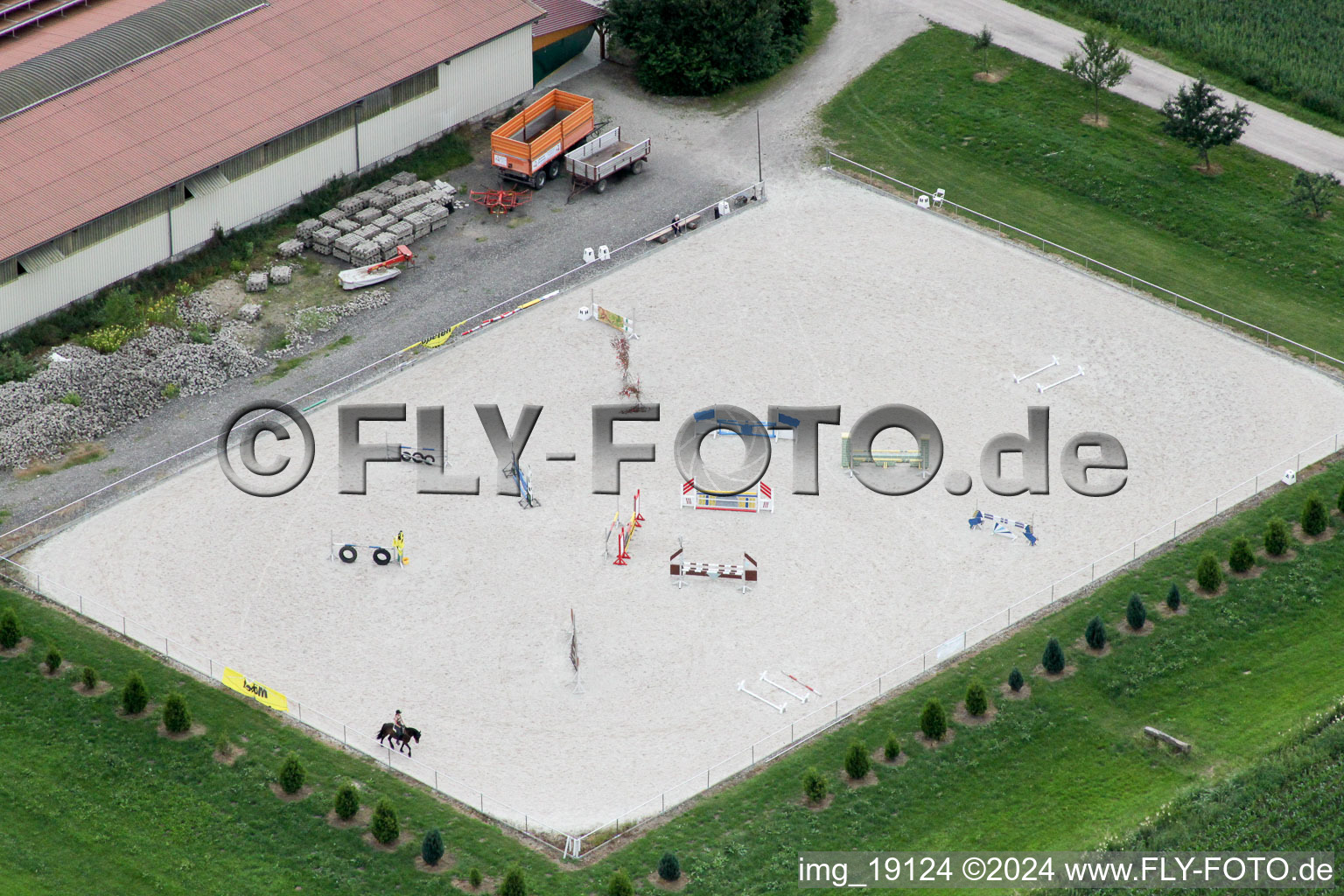 Vue aérienne de Crêperie à le quartier Holzhausen in Rheinau dans le département Bade-Wurtemberg, Allemagne