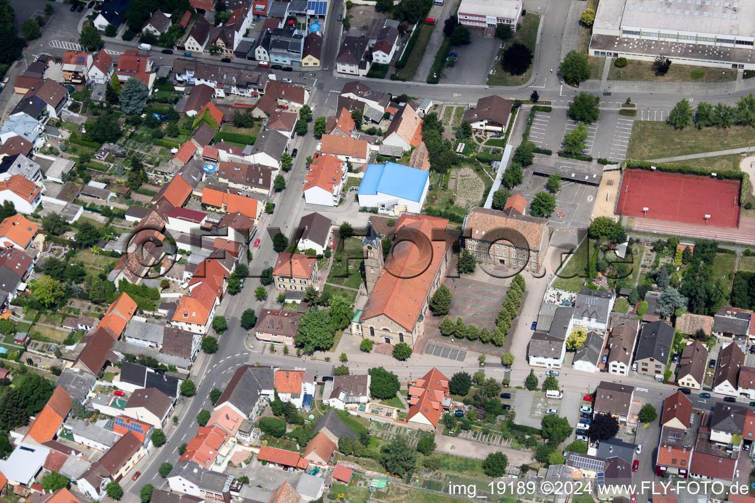 Quartier Kirrlach in Waghäusel dans le département Bade-Wurtemberg, Allemagne hors des airs