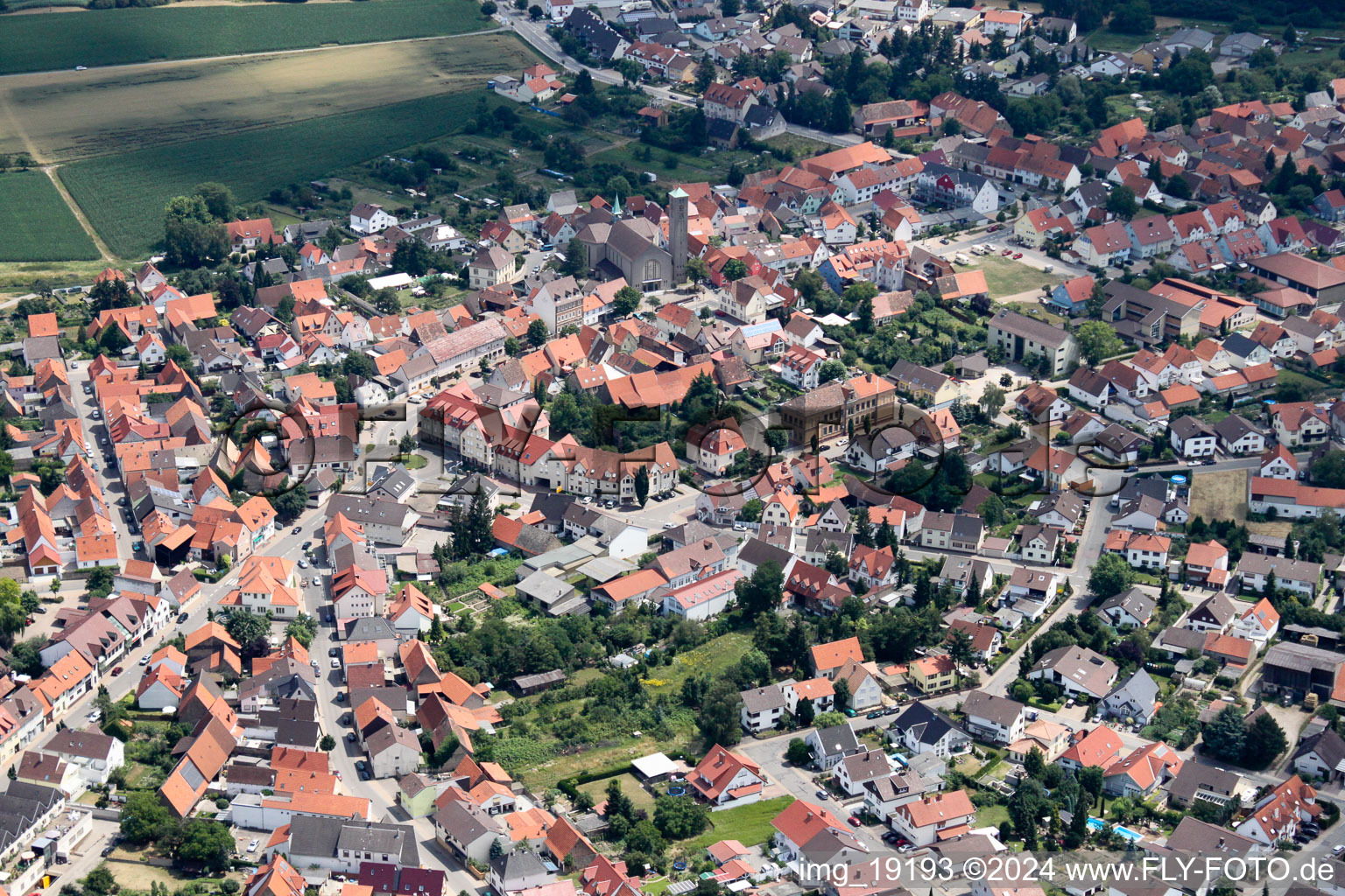 Quartier Sankt Leon in St. Leon-Rot dans le département Bade-Wurtemberg, Allemagne d'en haut