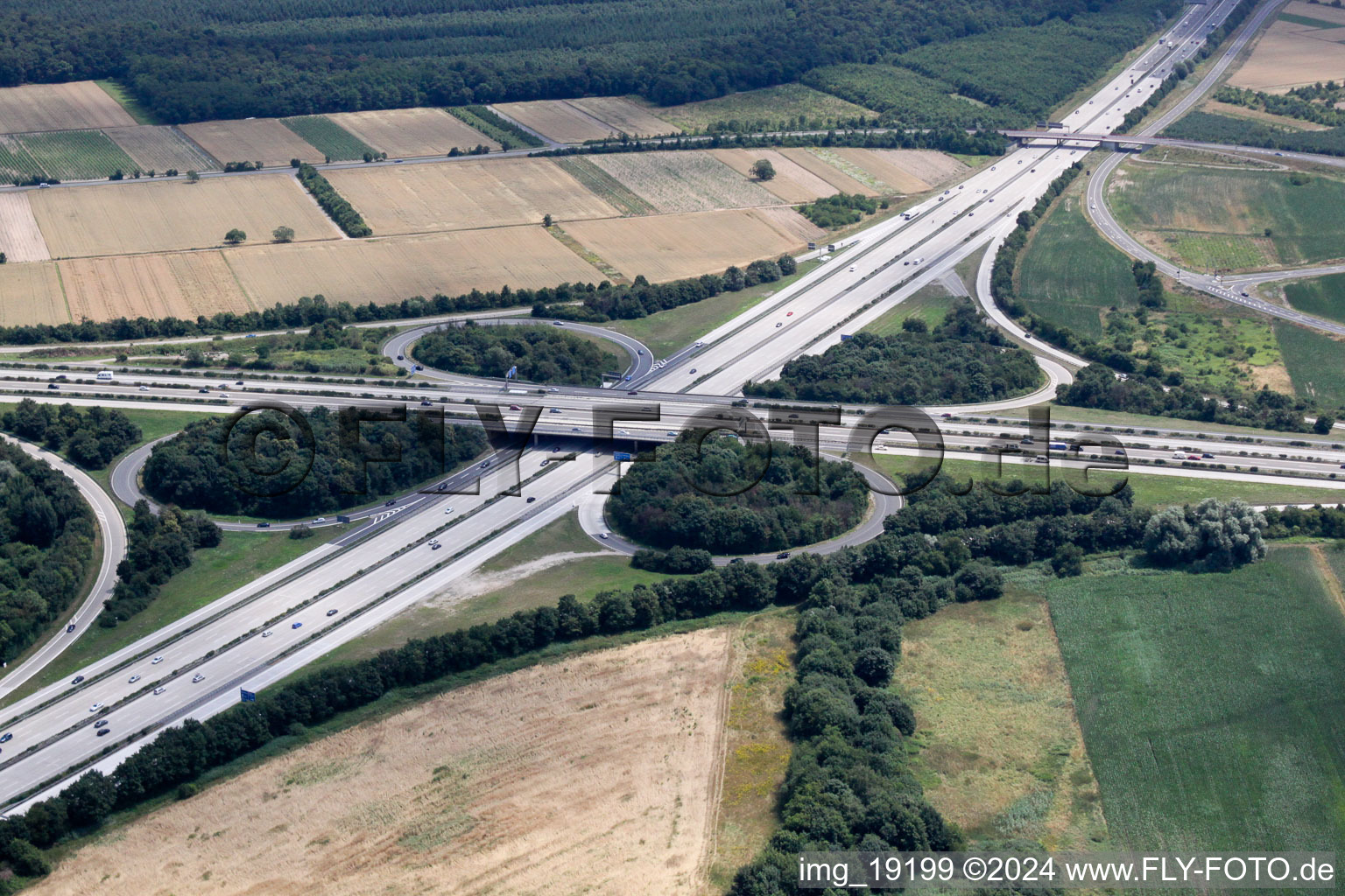 Photographie aérienne de Échangeur routier à Walldorf dans le département Bade-Wurtemberg, Allemagne