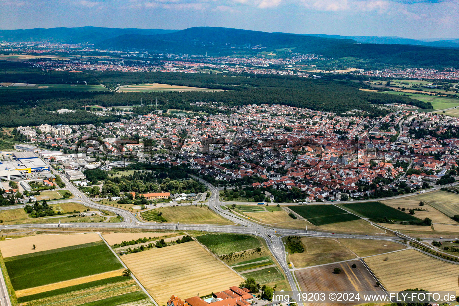 Vue aérienne de SAP SA à Walldorf dans le département Bade-Wurtemberg, Allemagne