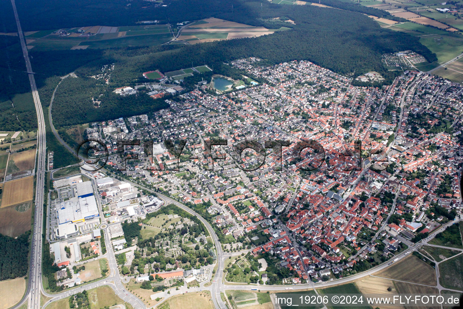 Vue oblique de SAP SA à Walldorf dans le département Bade-Wurtemberg, Allemagne