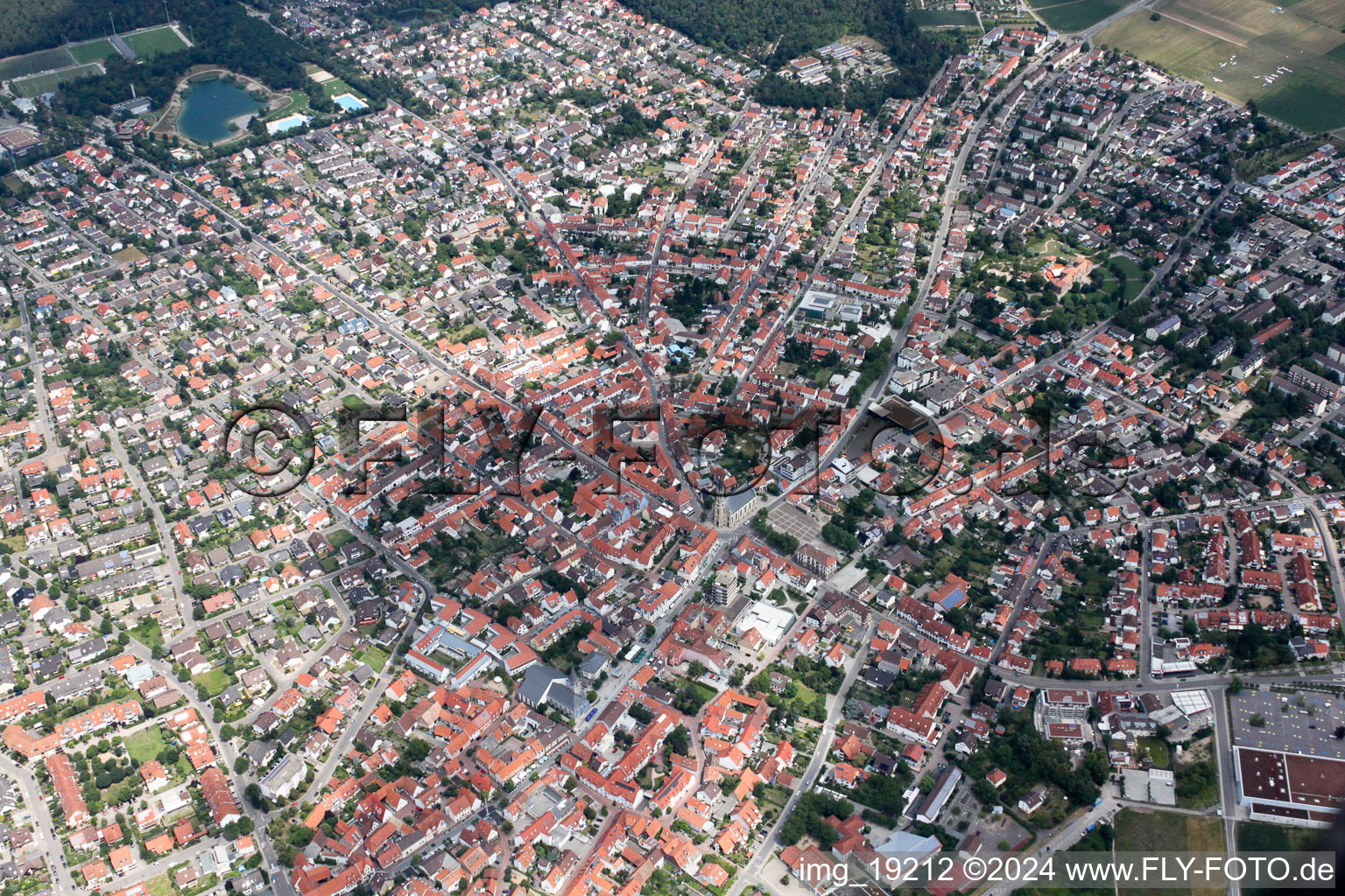 Walldorf dans le département Bade-Wurtemberg, Allemagne vue d'en haut