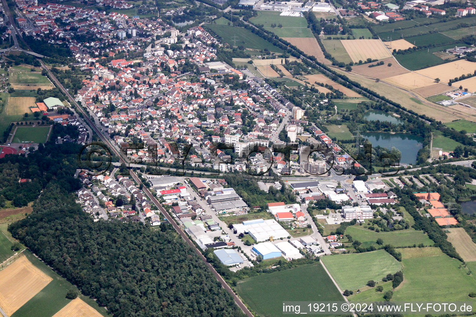 Quartier Sankt Ilgen in Leimen dans le département Bade-Wurtemberg, Allemagne d'en haut