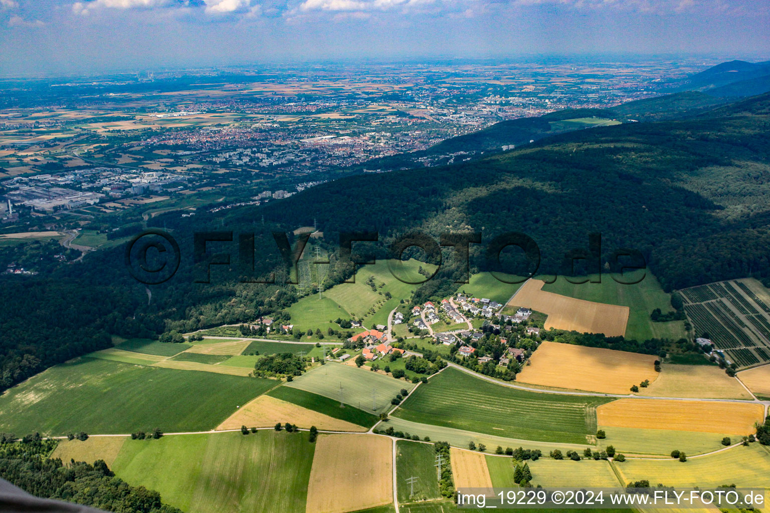 Vue oblique de Lingental dans le département Bade-Wurtemberg, Allemagne