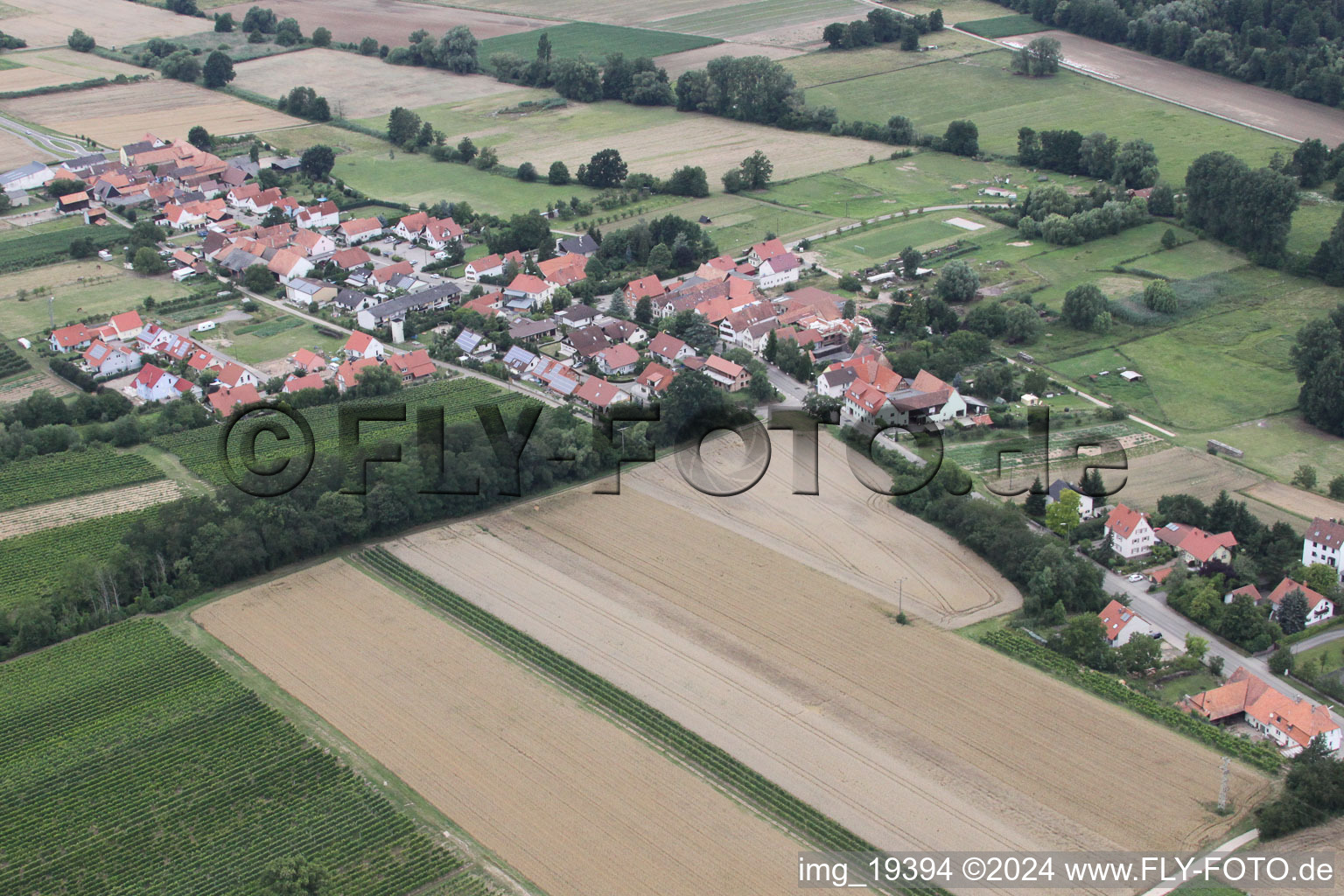 Hergersweiler dans le département Rhénanie-Palatinat, Allemagne vu d'un drone