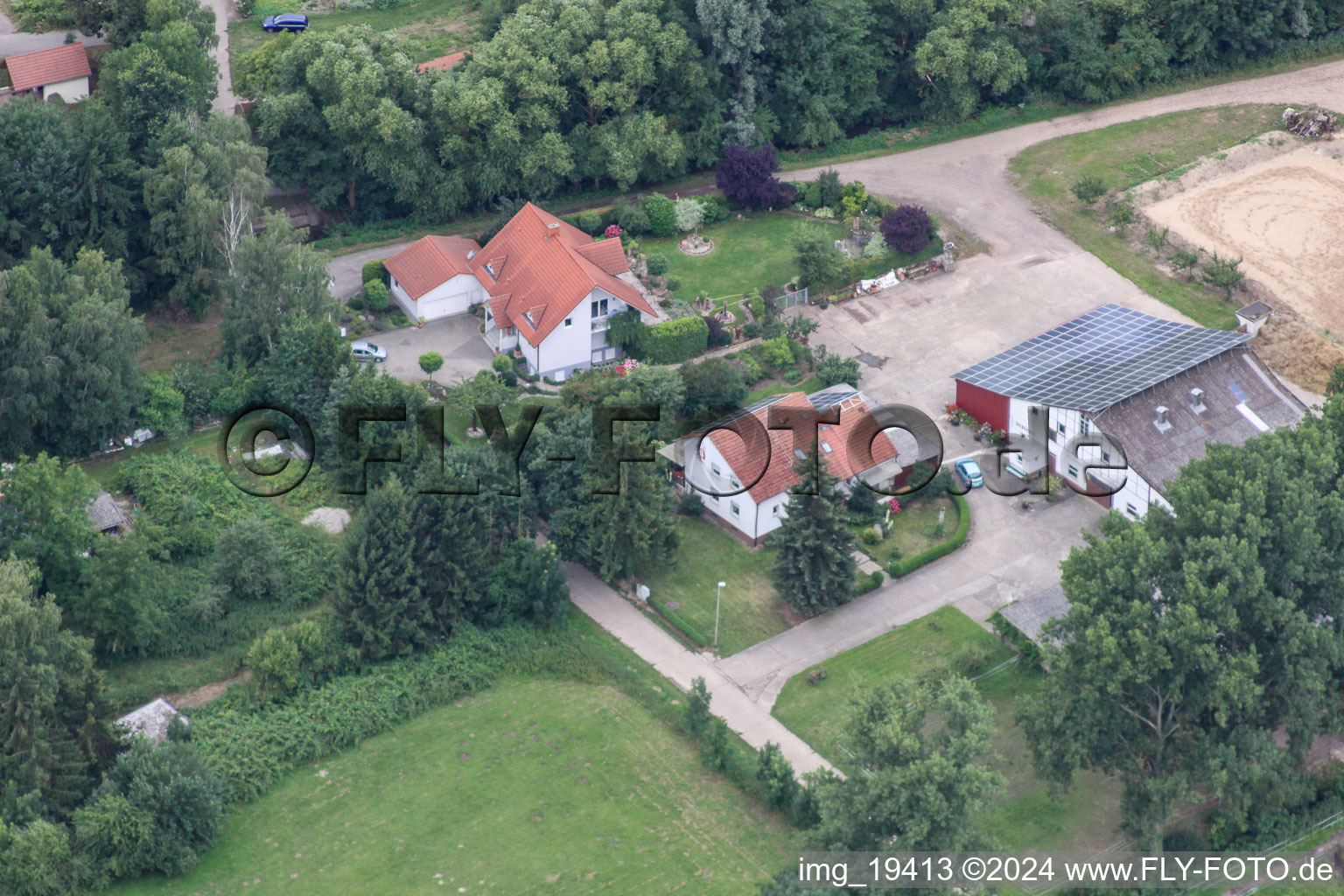 Vue oblique de Moulin à laver à Winden dans le département Rhénanie-Palatinat, Allemagne