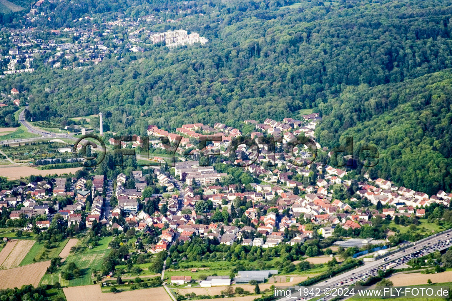 Quartier Wolfartsweier in Karlsruhe dans le département Bade-Wurtemberg, Allemagne hors des airs